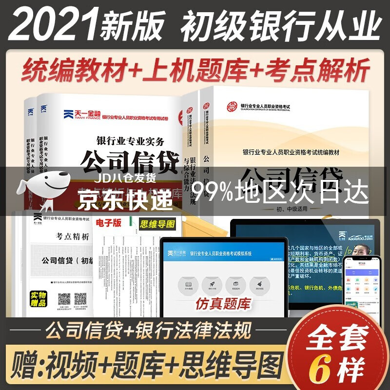 银行从业资格考试教材2021初级 银行业法律法规与综合能力+公司信贷 银行业专业人员职业资格考试教材+天一真题汇编考点精析与上机题库（套装共6册） 公司信贷（初级教材＋试卷）