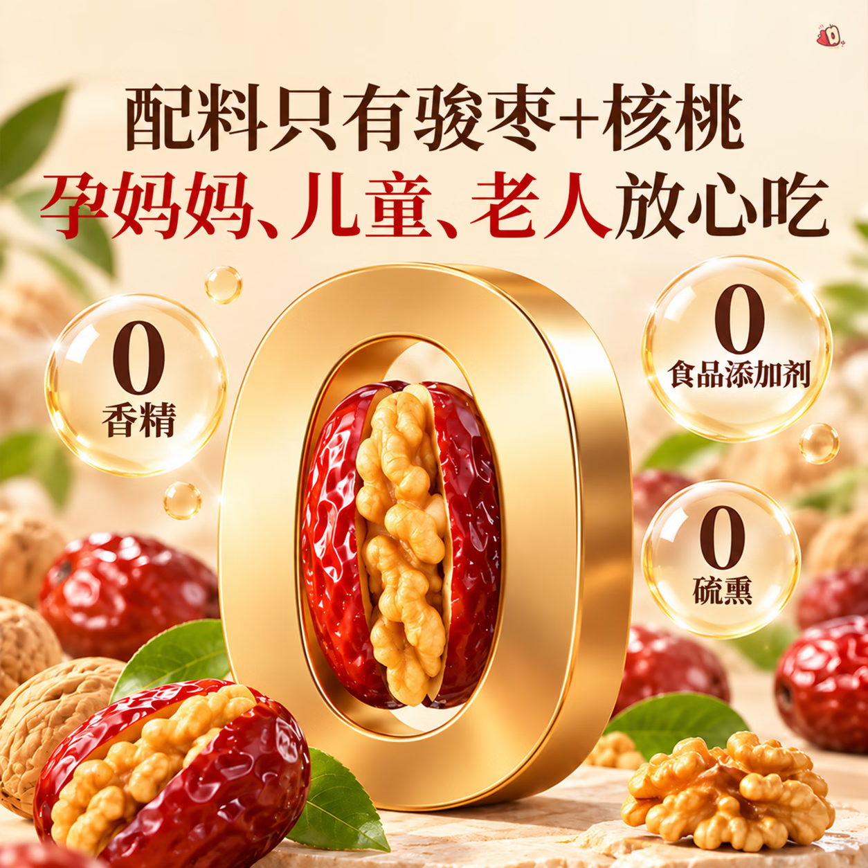 觅食天下胖东来同款去核红枣夹核桃仁独立包装即食休闲零食药食同源 【精选大枣夹核桃】 500g*1袋 (尝鲜装)