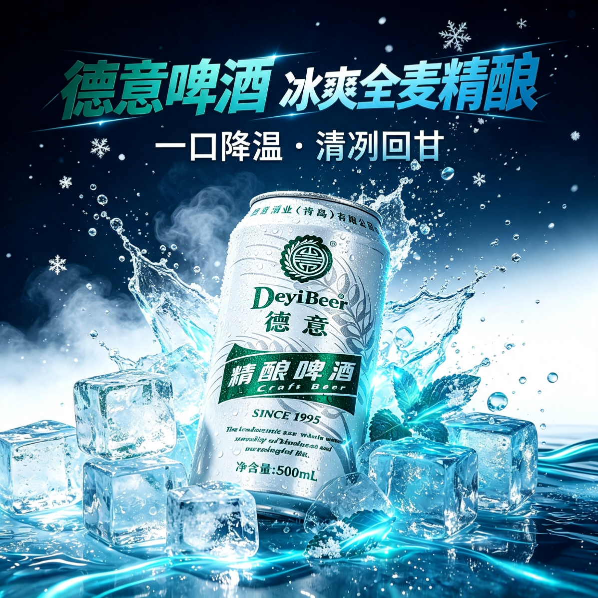 德意精酿全麦白啤啤酒精制好喝500ml整箱4.7度麦芽12度节日送礼 500mL 12罐 整箱装