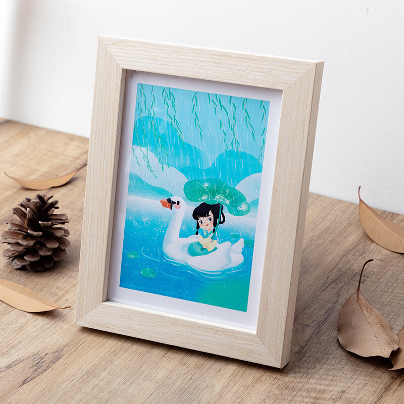 白橡木色 5寸挂墙可放8