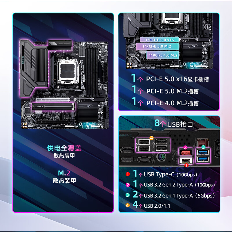 技嘉 魔鹰X B850M GAMING X WIFI6E DDR5 图 4