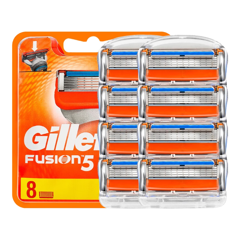 ���ڲ��������У�Gillette����˳����5���뵶��ʿ�ֶ��κ���ͷ����5��Ƭ �������� 8��ͷ 284.67Ԫ��3��(��94.89Ԫ/��)