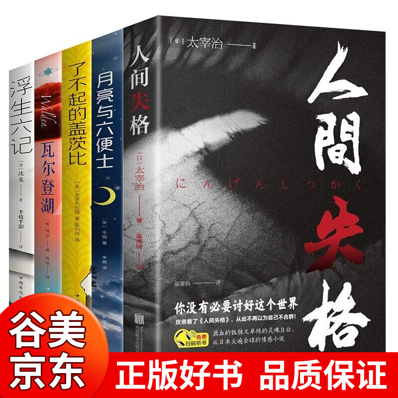 精选中外经典文学小说名著书籍排行榜全5册
