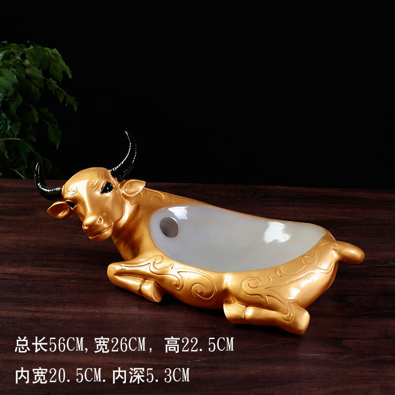 盛芯华刺身干冰盘冒烟陶瓷海鲜摆盘火锅店肥牛气冲天树脂餐具创意款