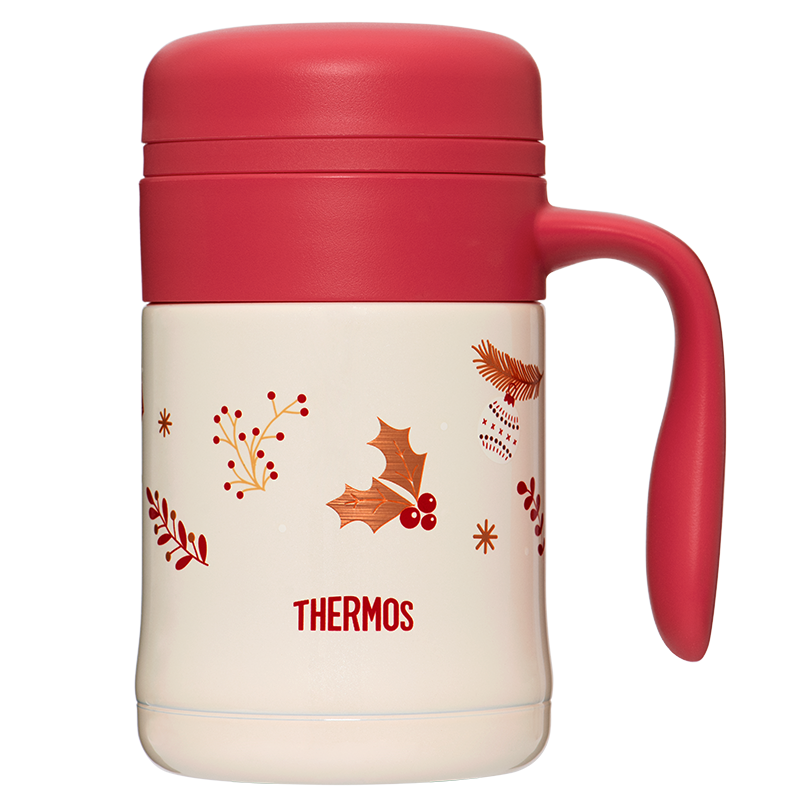 膳魔师（THERMOS） 圣诞保温杯不锈钢商务办公情侣杯咖啡杯水杯 370ml TCMG-370 蓝带+小红帽组合15704828483