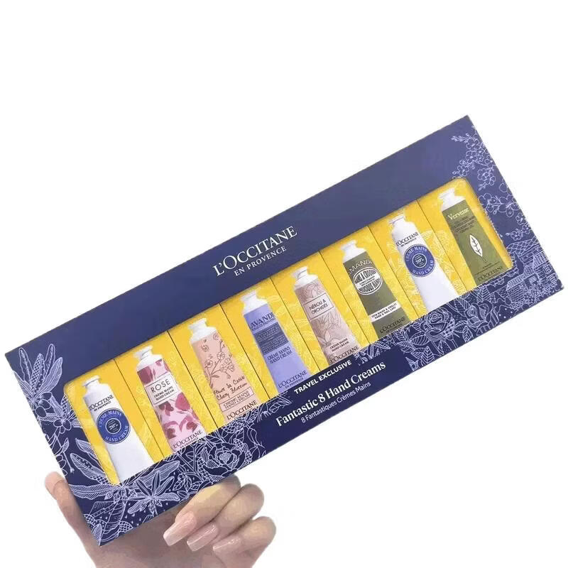 欧舒丹(L'OCCITANE)甜扁桃杏仁沐浴油身体乳去干痒滋润保湿干性肌肤 澳版八件套30ml*8