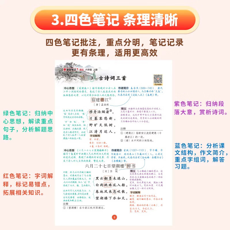 当当2026新版课堂笔记一年级二年级三年级四年级五年级六年级上册语文数学英语人教版北师苏教版小学教材全解讲解学霸黄冈随堂笔记荣恒 【26秋】六年级上册  开学首选 【2本】语文+数学   课堂笔记（人