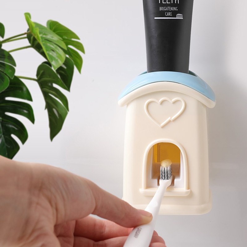 意可可(ecoco)全自动挤牙膏神器套装免打孔挤压器吸壁式牙刷置物架