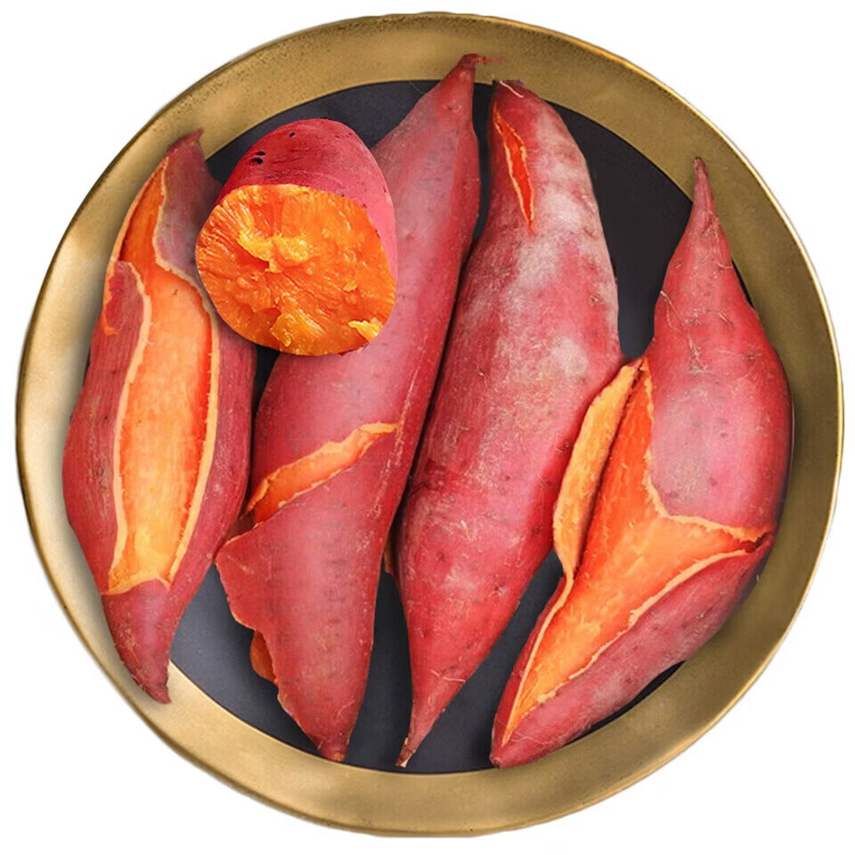 【绿色食品】沙地红心蜜薯糖心流油 烤地瓜西瓜红薯番薯烟薯蔬菜 中果5斤净重(3-8两)