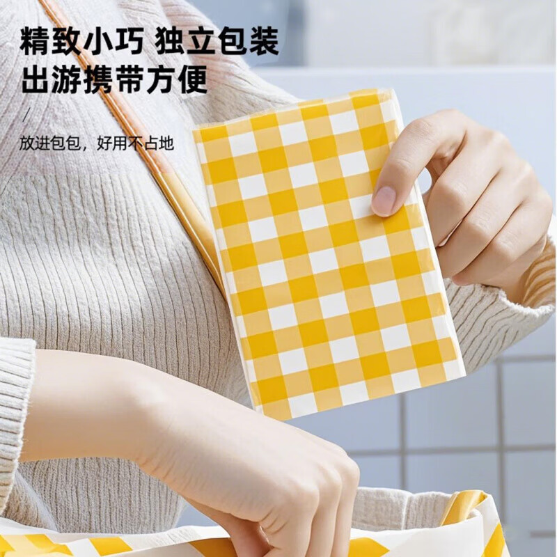 露营一次性桌布黄红格子野餐垫通用春夏季公园草坪野餐垫防水加厚 一次性野餐垫【随机款】 1.4*1.4米【1个】