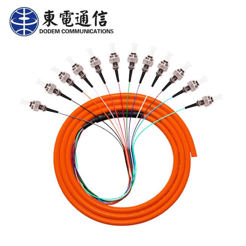 东电通信(dodem)电信级12芯多模束状尾纤 法兰盘分纤箱odf配线架专用