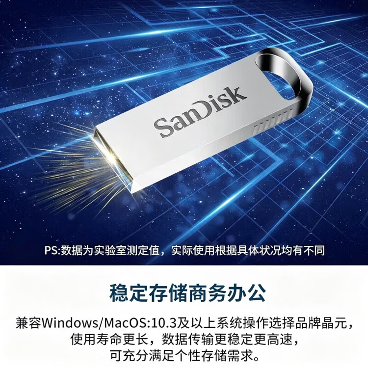 Sandisk闪迪U盘大容量1TB 2TB手机电脑两用办公车载U盘可刻字定制logo 银色 2TB