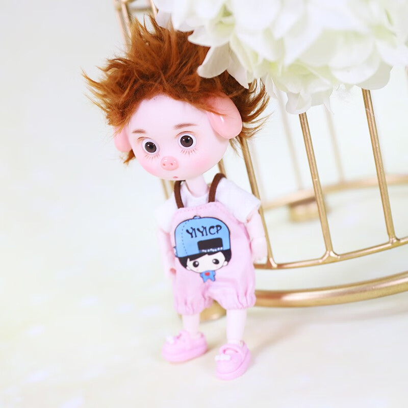 卡通洋娃娃儿童小女孩玩具娃娃迷你lucky猪猪幸运ob11娃娃美结猪gsc