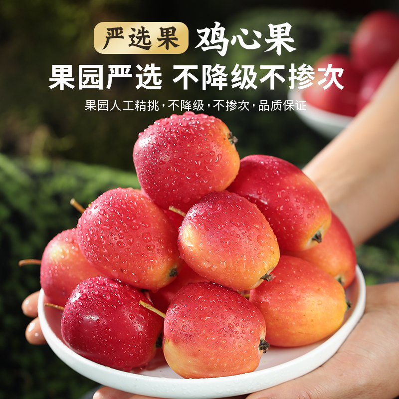 优味集正宗东北鸡心果新鲜水果应季锦绣海棠果小苹果脆甜沙果孕妇生鲜 5斤装丨甄选大果丨净4.8-5斤