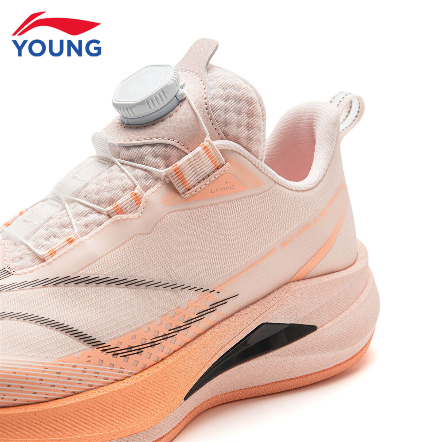 李宁(LI-NING)儿童跑步鞋2026秋冬新款赤兔9PRO男女大童䨻丝轻量高回弹跑鞋 奶昔粉/仙桃粉46-4 赤兔9 PRO 36