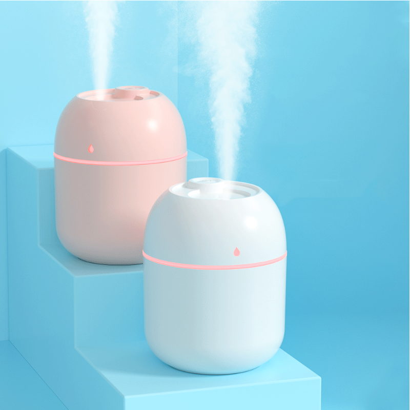 加湿器迷你低噪空气加湿 便捷加水母婴大雾面增湿器fxm 浅粉色 1棉棒