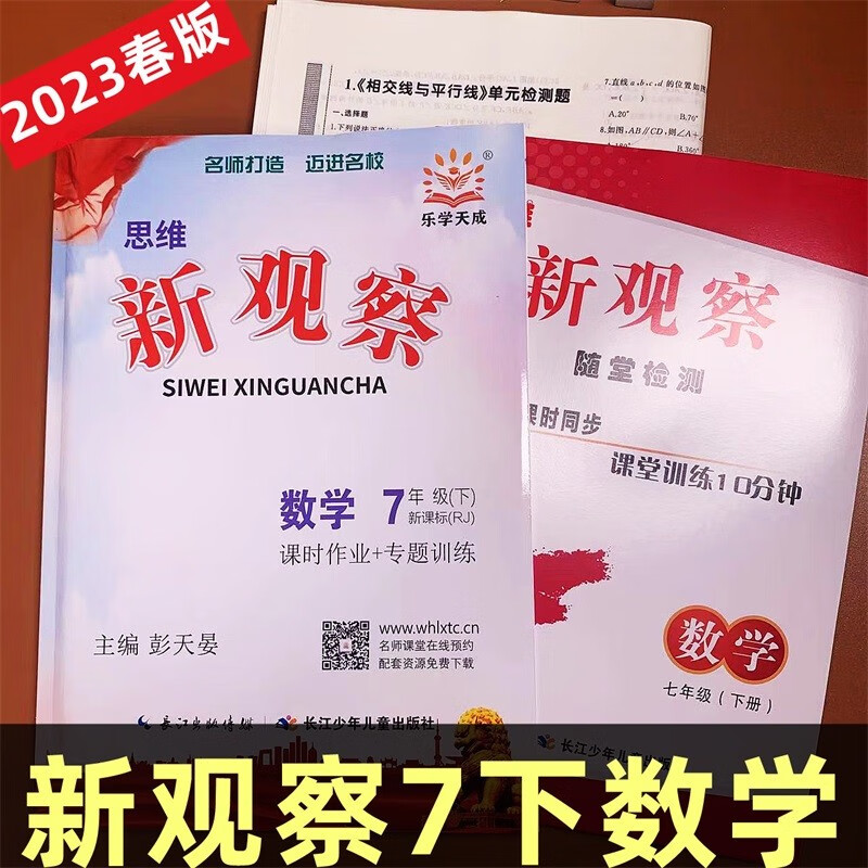 【6.28退回】【5.14下架】思维新观察七年级下册数学人教版 课时作业 专题训练 彭天晏 名师打造迈进名