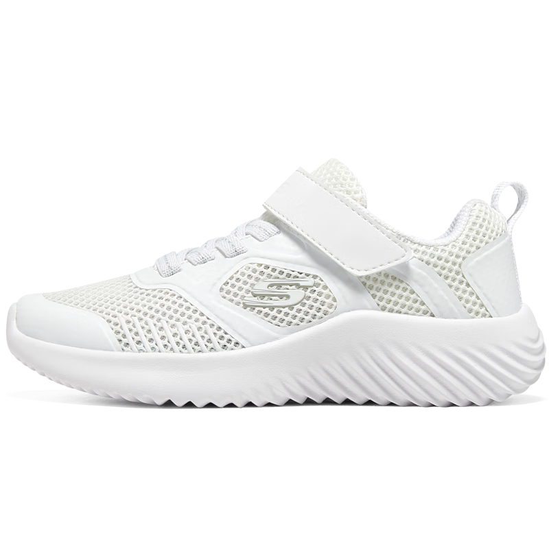 Skechers斯凱奇透氣網(wǎng)面童鞋輕便男童運(yùn)動(dòng)鞋休閑小白鞋兒童跑鞋405233L