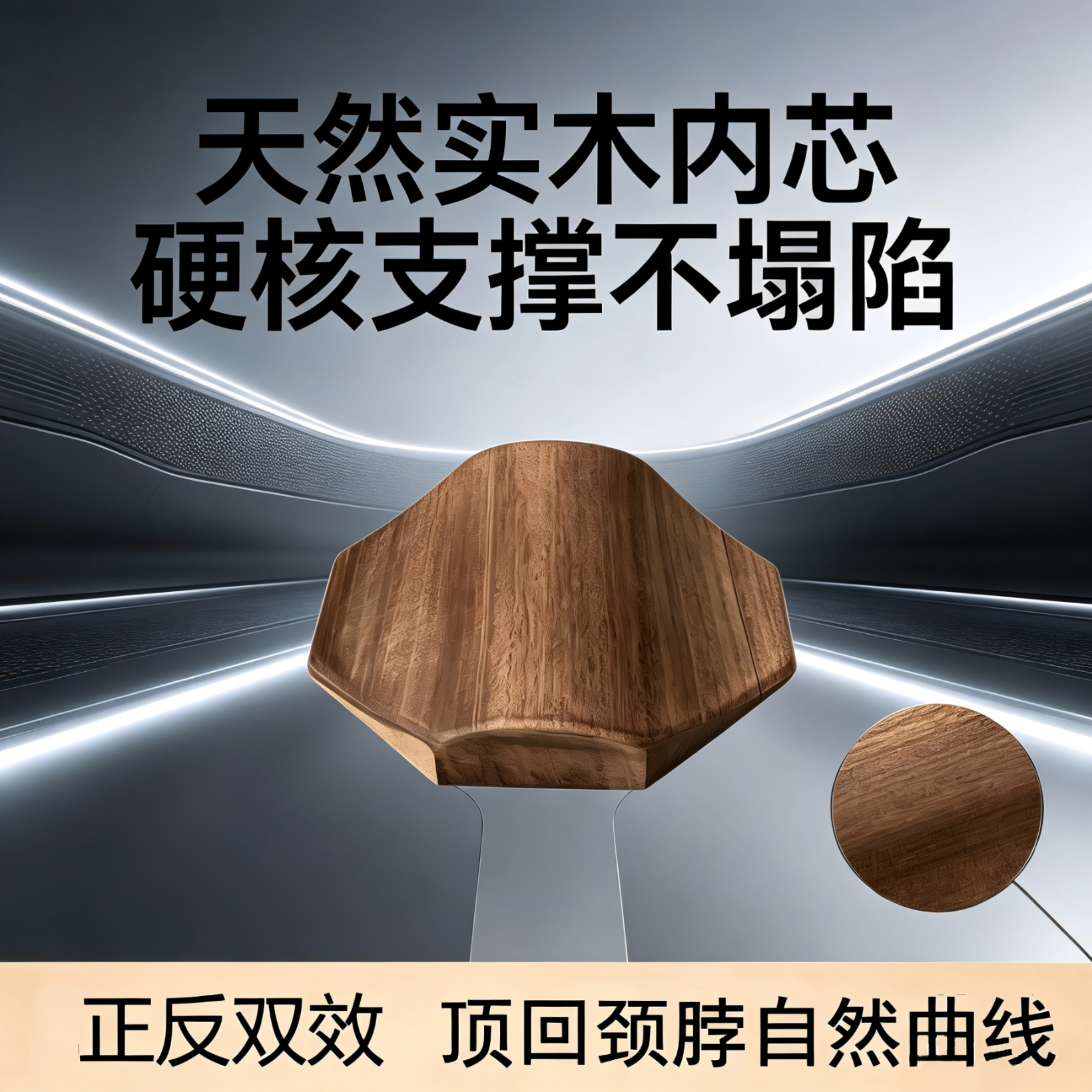 经语人体工学护颈记忆枕头枕芯u型枕可调节软硬实木颈椎枕成人深睡枕 标准款 单只 低枕 160cm 155-160cm