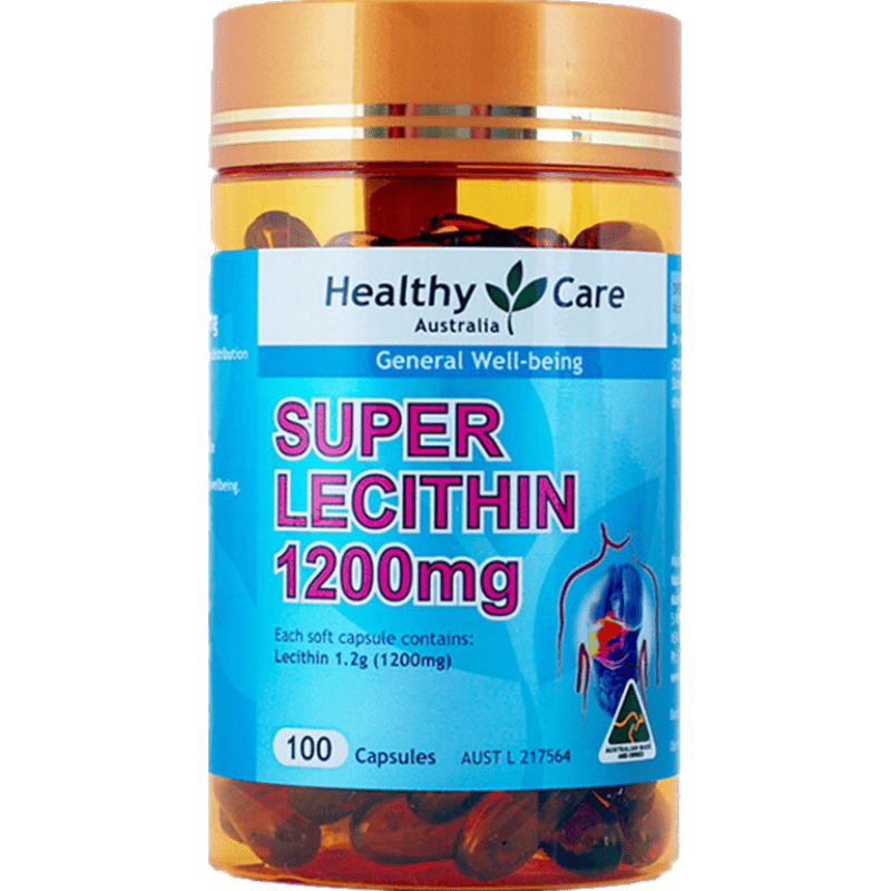 HealthyCare大豆卵磷脂胶囊100粒软磷脂胶囊 搭配鱼油 中老年心脑血管 HC卵磷脂1瓶装