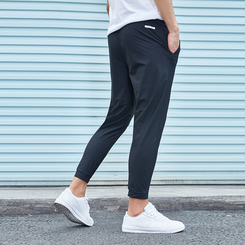 鸿星尔克运动裤男裤子秋季长裤缩口时尚休闲运动透气吸汗九分裤男 正