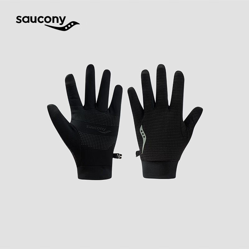 SAUCONY索康尼2026冬季新款男女跑步系列羊毛手套 正黑色 均码