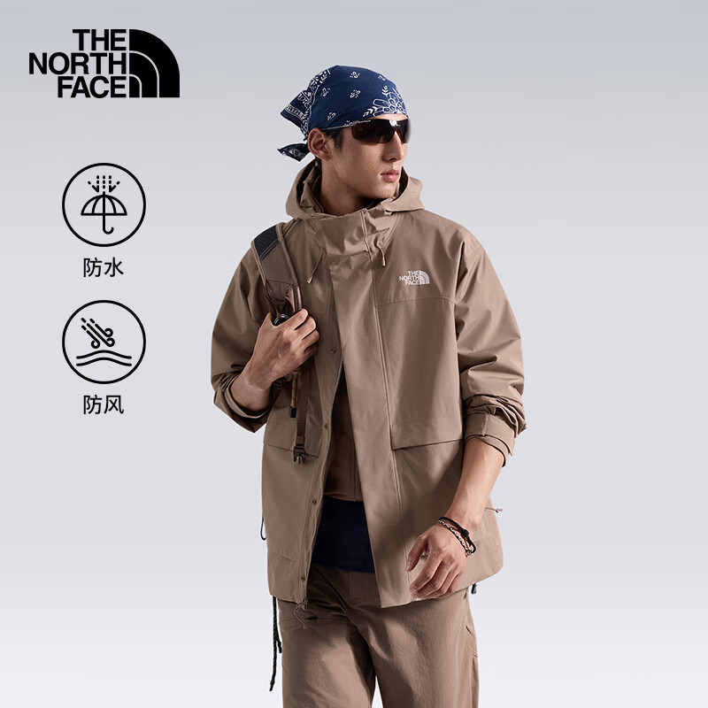 北面（The North Face）三合一冲锋衣男软壳内胆户外防风外套8J8S 2H9 M