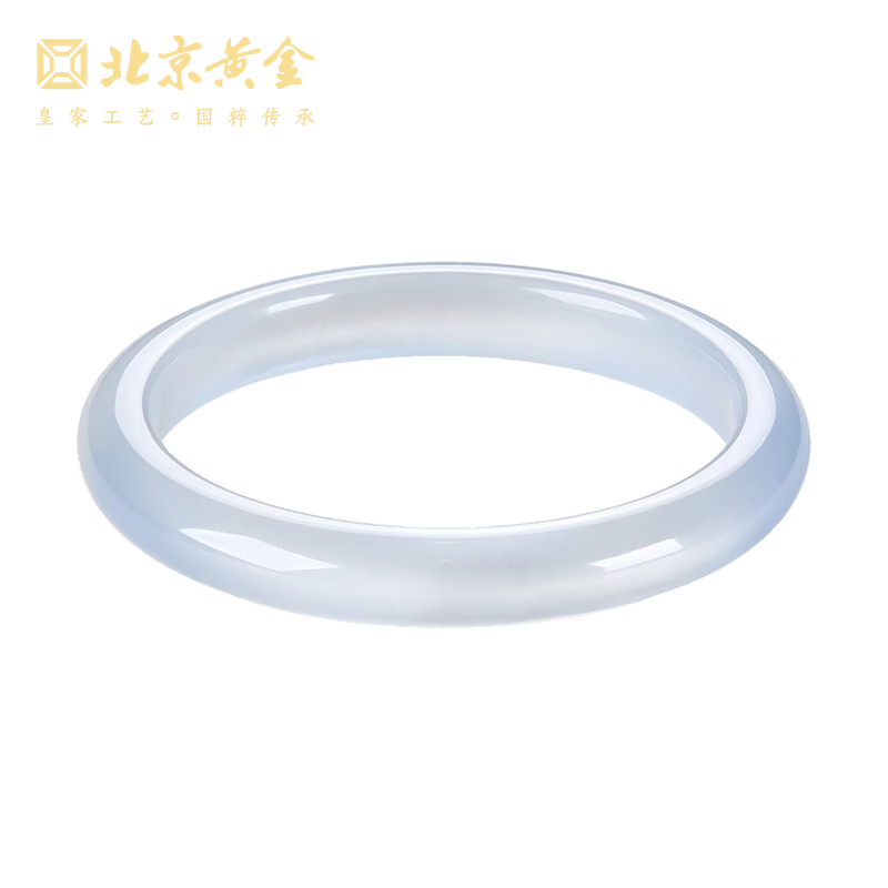 北京黄金白月光手镯浮光幻彩夏日缤纷玻璃猫眼石手镯送女友老婆生日礼物 冰冰蓝猫眼手镯 【内径约52mm】