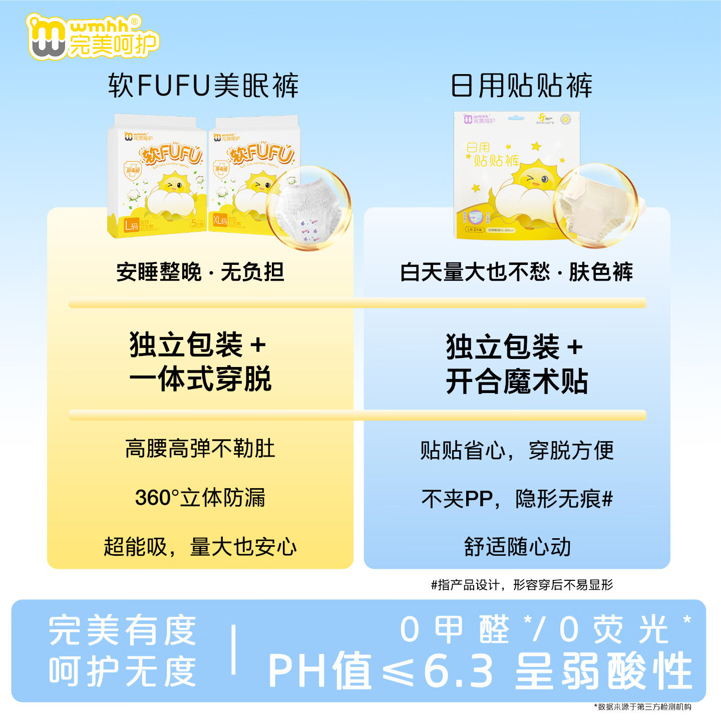 完美呵护【日夜无忧】完美呵护安睡裤、日安裤高腰防漏透气易穿脱安心舒适 XL 10条 【适重130~170斤】 软FUFU安睡裤XL码5条*2包 无规格