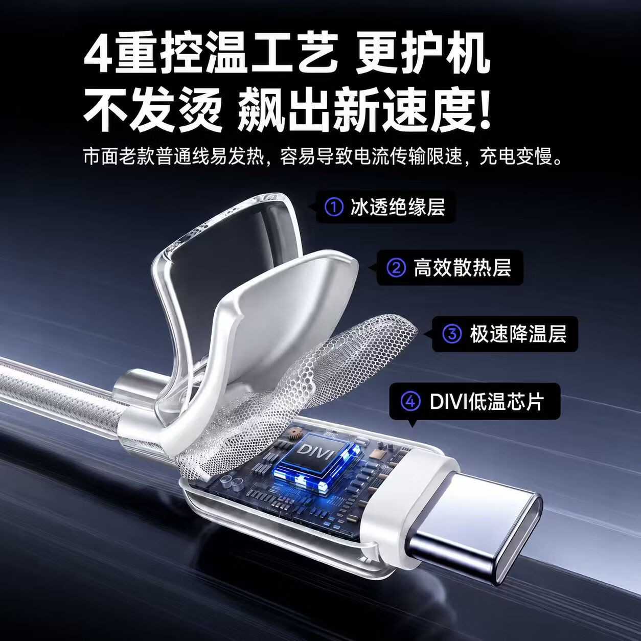 NICAYA适用苹果18充电线iPhone17数据线14Promax手机13快充16pro车载15平板12iPad11双typec转接数据线 1.5m|27W冰透低温A-L接口|钛灰色 3C安全认证|不伤机不伤电池|PD协议
