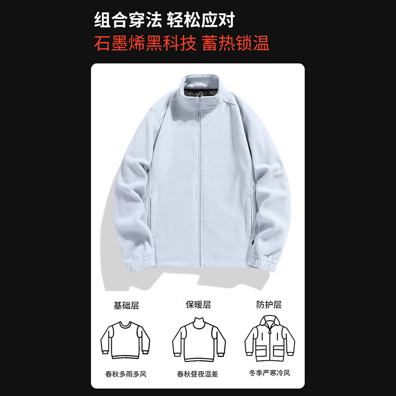 马克华菲(MARK FAIRWHALE)三合一冲锋衣男2026新款秋冬季徒步登山服防风防水连帽外套 月光蓝【三合一】 2XL (建议体重165-180斤)