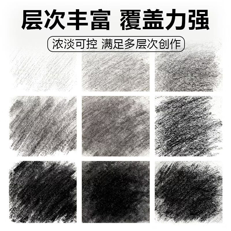 幽幽阁素描碳粉绘画色粉罐装美术专业速铺粉素描水溶石墨 1瓶[干湿两用]新手易上手