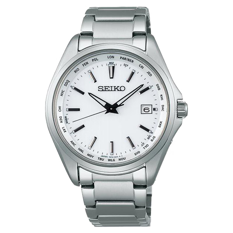 精工(seiko)手表光能光动能太阳能中国电波商务休闲日本制男表钛材料