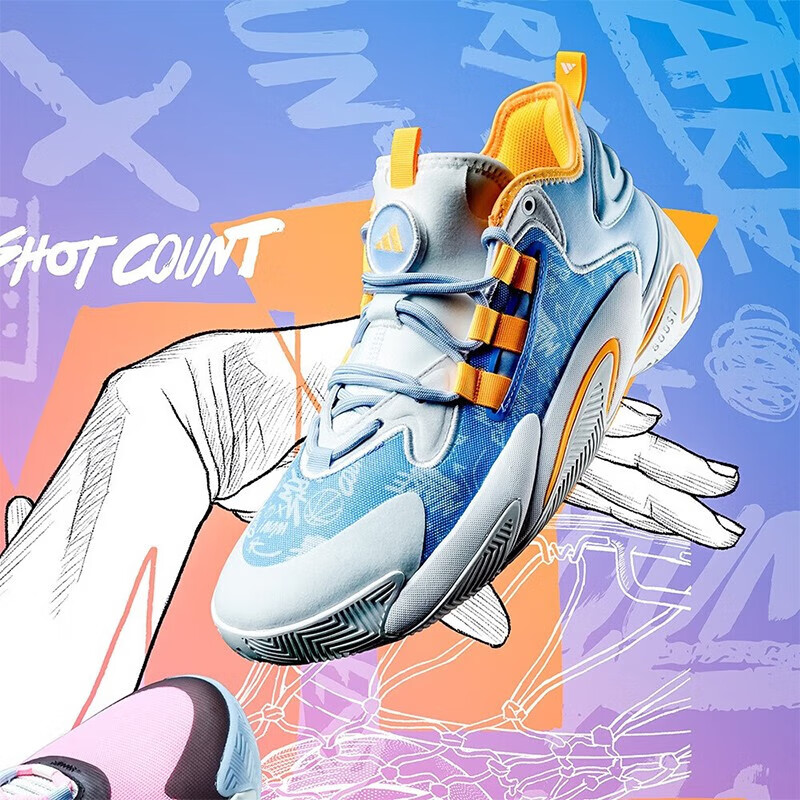 阿迪达斯 (adidas)男鞋子夏季透气耐磨缓震运动鞋boost外场实战篮球鞋