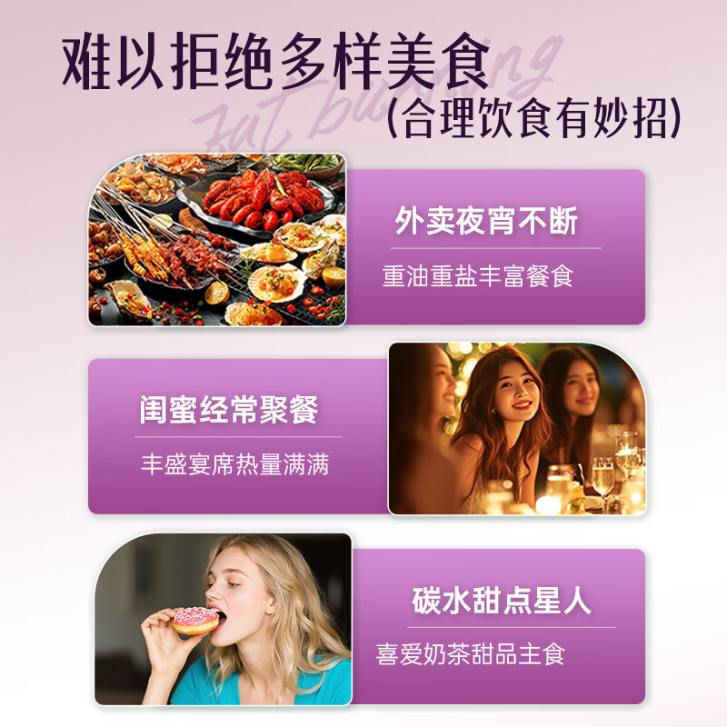 PUFFER白芸豆提取物咀嚼片特殊膳食身材管理曲线餐前伴侣 4盒周期装 120片*4盒