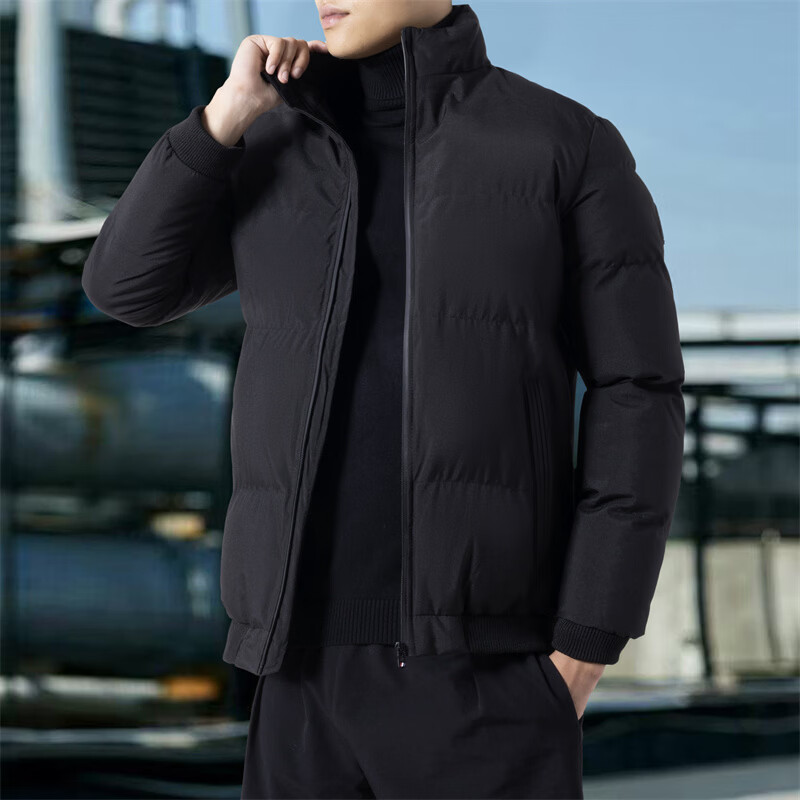 真维斯户外运动棉服男2026冬季青少年立领纯色百搭保暖防风棉衣外套上衣 军绿色 M