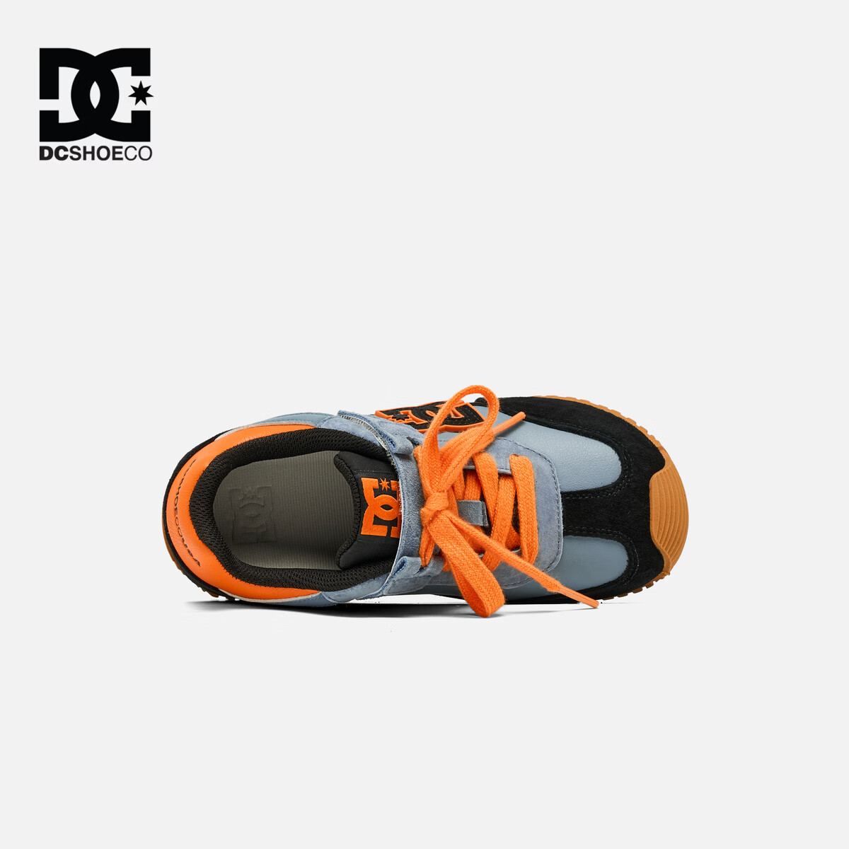 DCSHOES CAS Prince童鞋儿童休闲鞋2026新款中大童运动鞋百搭潮流板鞋9 雾蓝橙 37 码 适合脚长(228-232mm)
