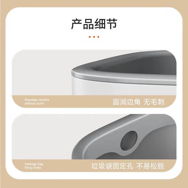 佳帮手壁挂式厨房垃圾桶大号家用橱柜门厕所卫生间客厅悬挂垃圾桶 【包邮】壁挂免弯腰无盖大号