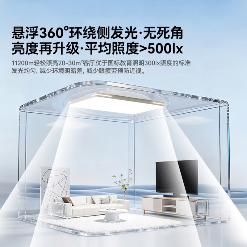 欧普照明LED客厅吸顶灯护眼灯现代简约灯具卧室灯入户过道灯厨房灯阳台  [质保十年][套餐4]大两室两厅