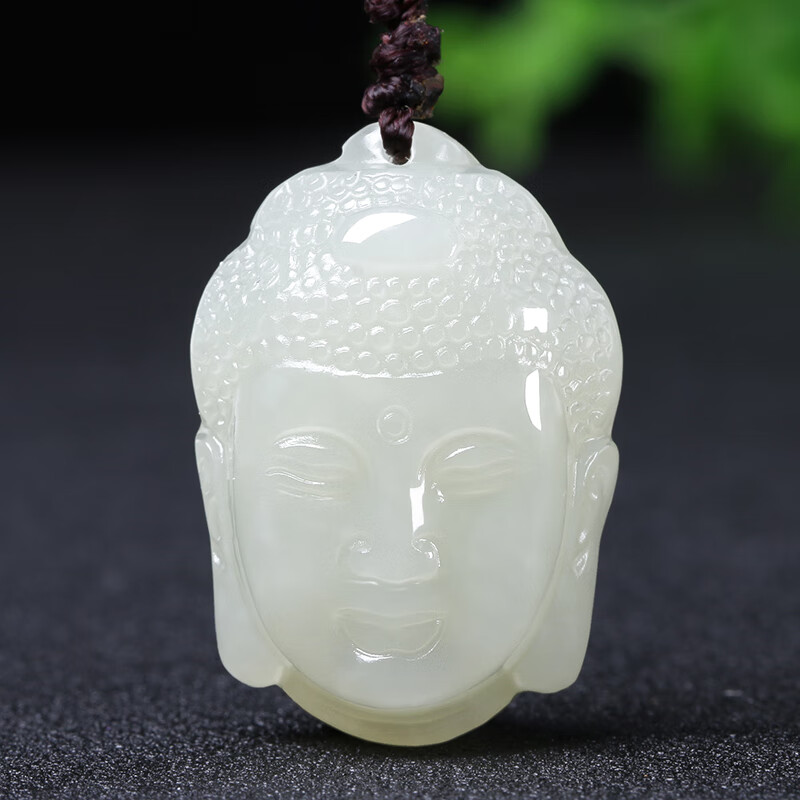 古甄轩天然和田玉如来佛祖吊坠白玉释迦牟尼玉坠挂件男女款玉佩玉石