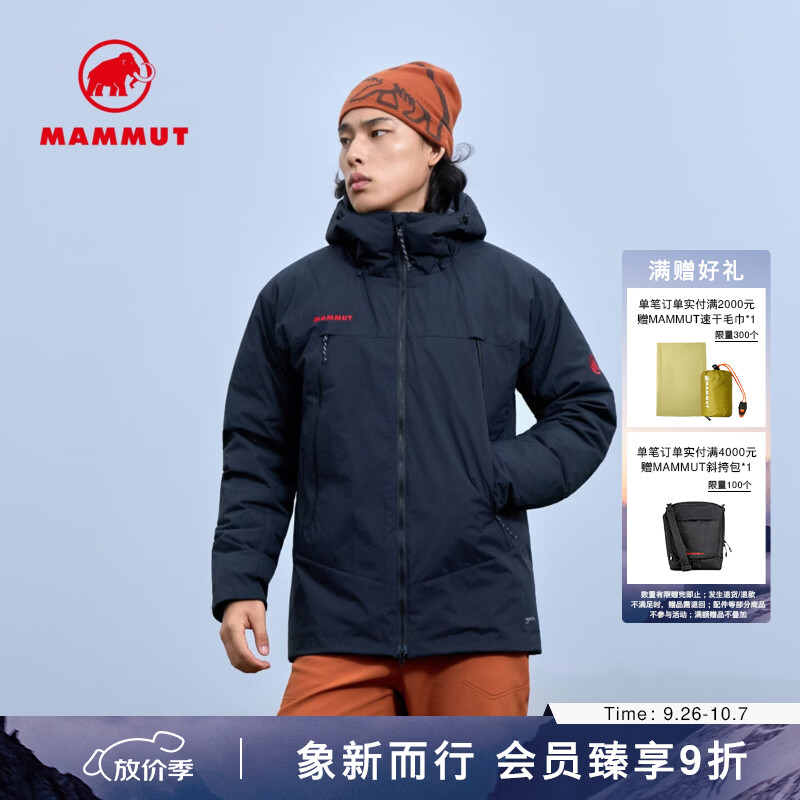猛犸象（MAMMUT）【新色发售】Clion 男女红标防泼水耐磨户外软壳羽绒服外套 黑色 XL