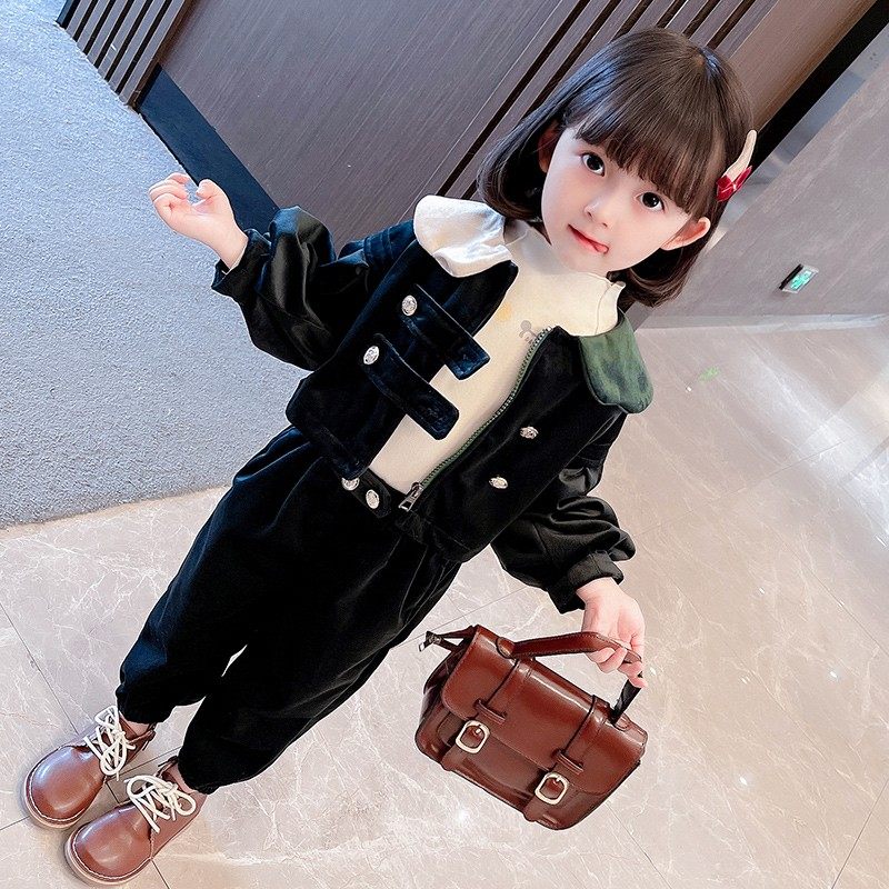 3岁女孩衣服秋装新款潮 图片色 套装 80码 建议身高70-80 体重16-20斤