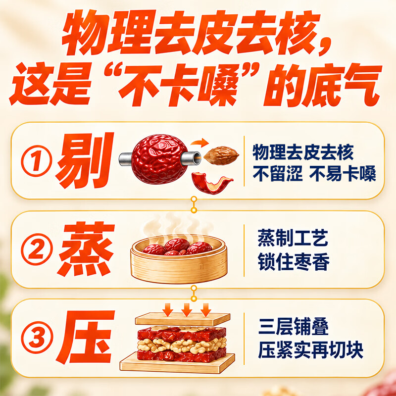 好想你 红枣坚果礼盒 去皮去核红枣阿胶蜜枣山楂条零食大礼包送礼团购 去皮红枣芒果派200g+去皮红枣核桃派200g