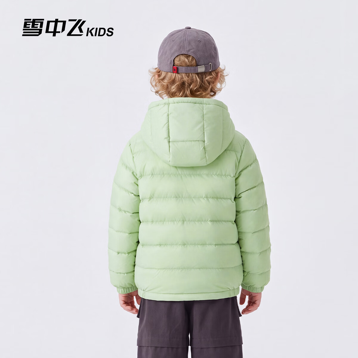 雪中飞宝宝羽绒服儿童秋冬轻薄小童短款90白鸭绒男女童幼儿冬装保暖外套 薄荷绿6140 130