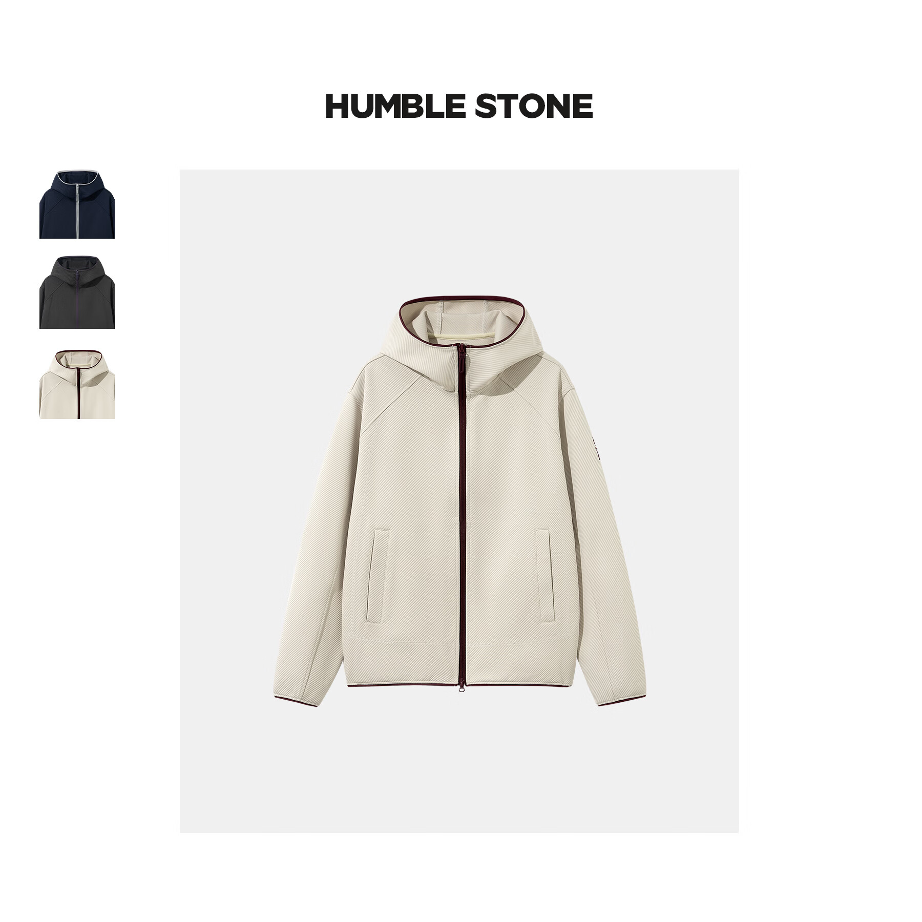 悍石HUMBLESTONE悍石【运动自由3.0】户外运动斜纹肌理连帽外套 26086 高芨灰 2XL建议160-180斤 京东折扣/优惠券