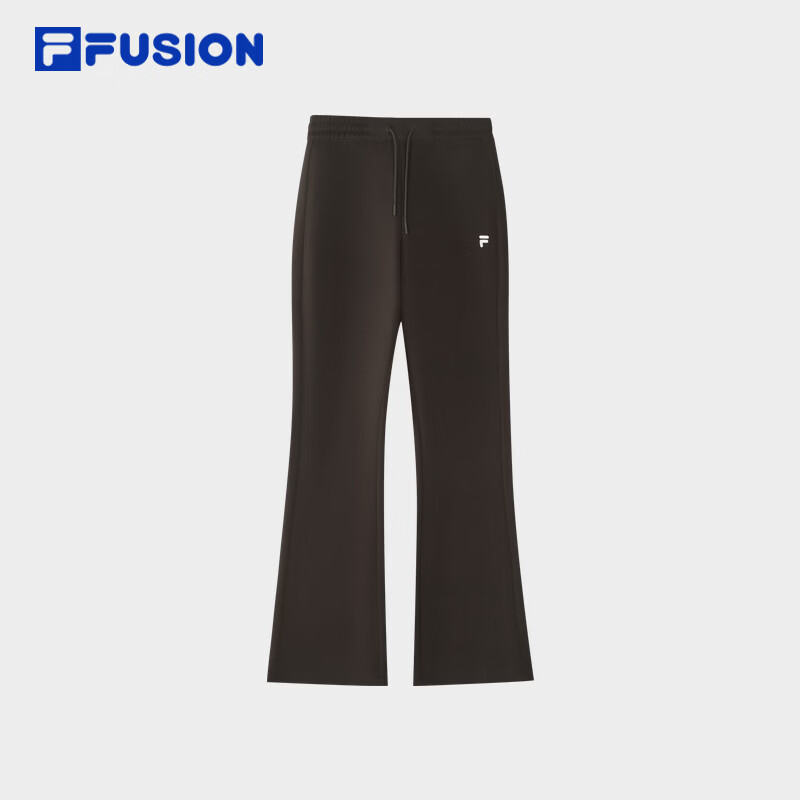 FILA FUSION斐乐潮牌日常休闲针织长裤女款26冬季新款裤子喇叭裤 蓝山咖褐-BN M 165/66A/M