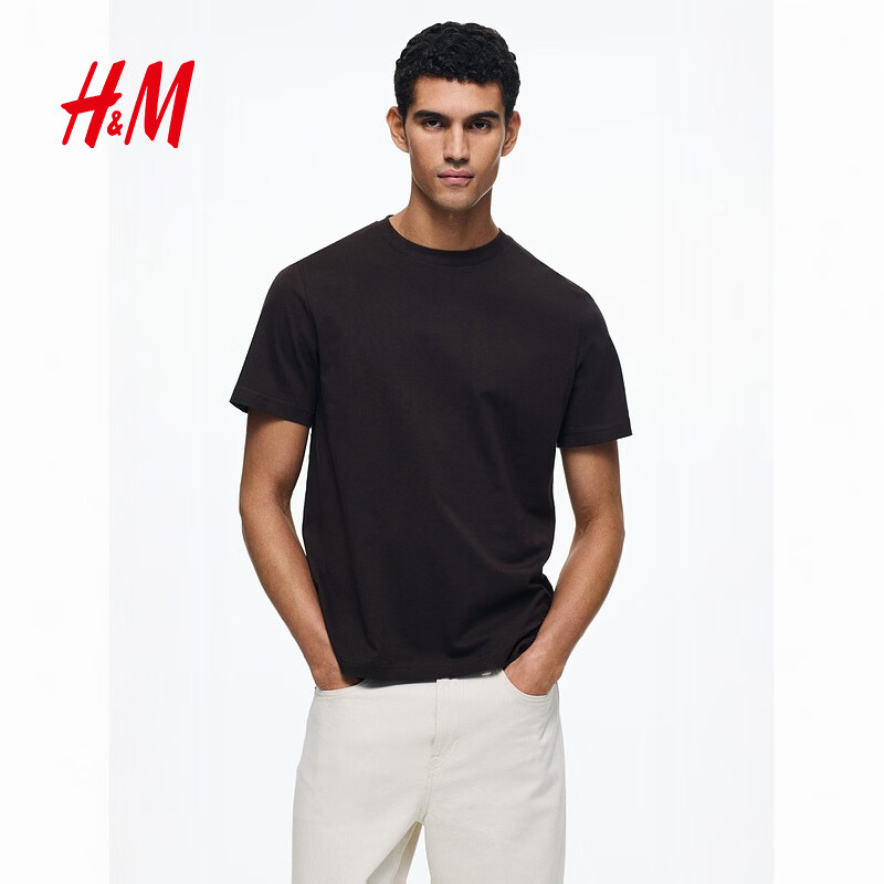 H&M男女同款圆领短袖T恤 透气舒适 仅33.6元 H&M男女同款圆领短袖T恤 透气舒适 仅33.6元