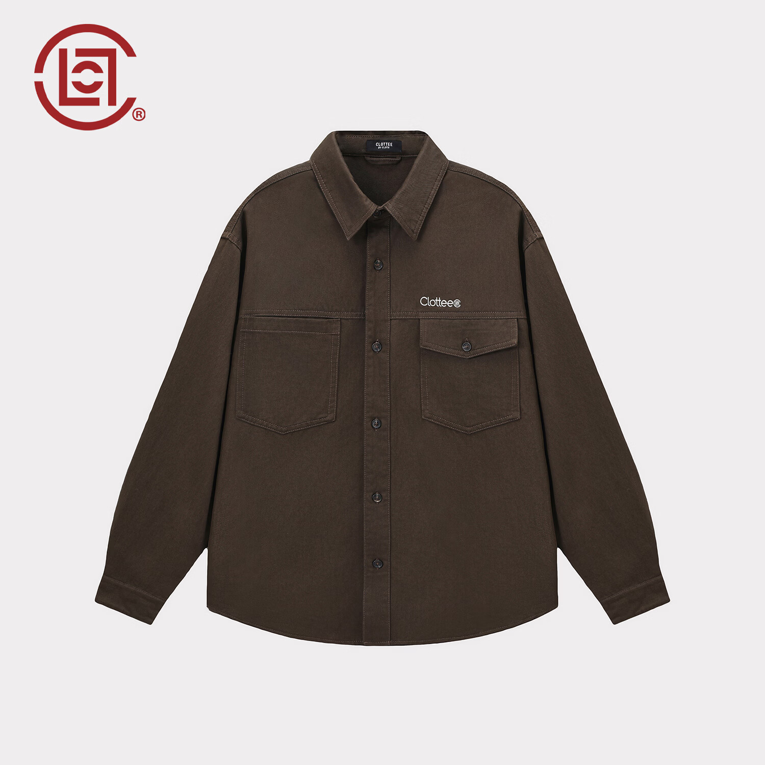CLOTTEE by CLOT陈冠希潮牌复古工装衬衫男秋季新款休闲百搭长袖上衣 墨灰色 XL 京东折扣/优惠券