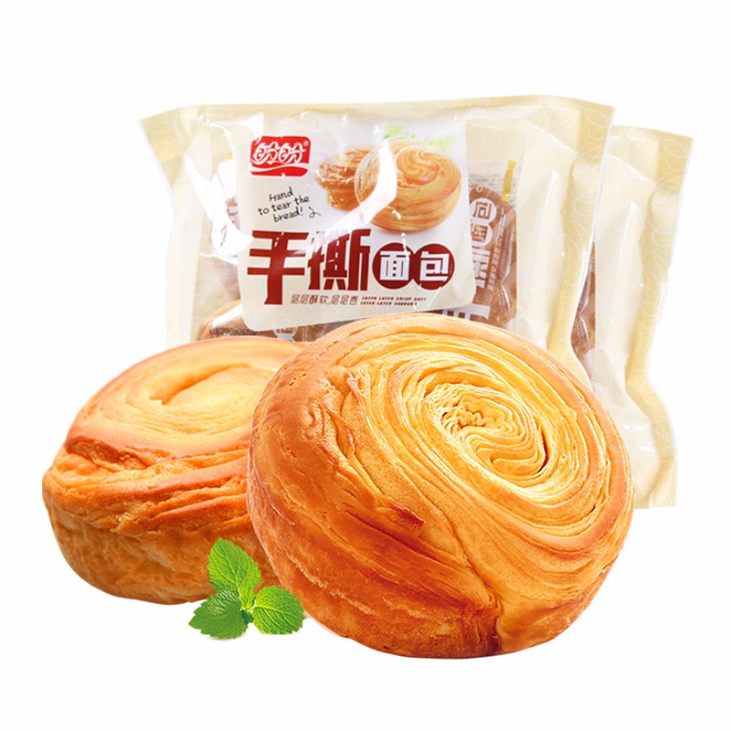 盼盼手撕面包传统糕点办公室软面包起酥小面包点心 160g袋装