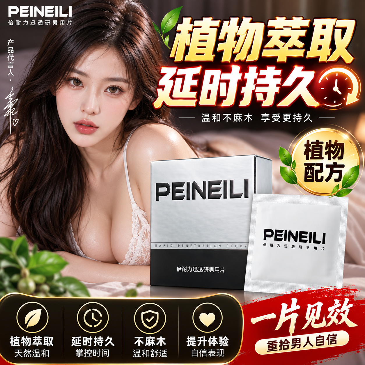 倍耐力延时湿巾延时喷剂迅透研男用延时片加热酒精半固态延时药 倍耐力-24片湿巾
